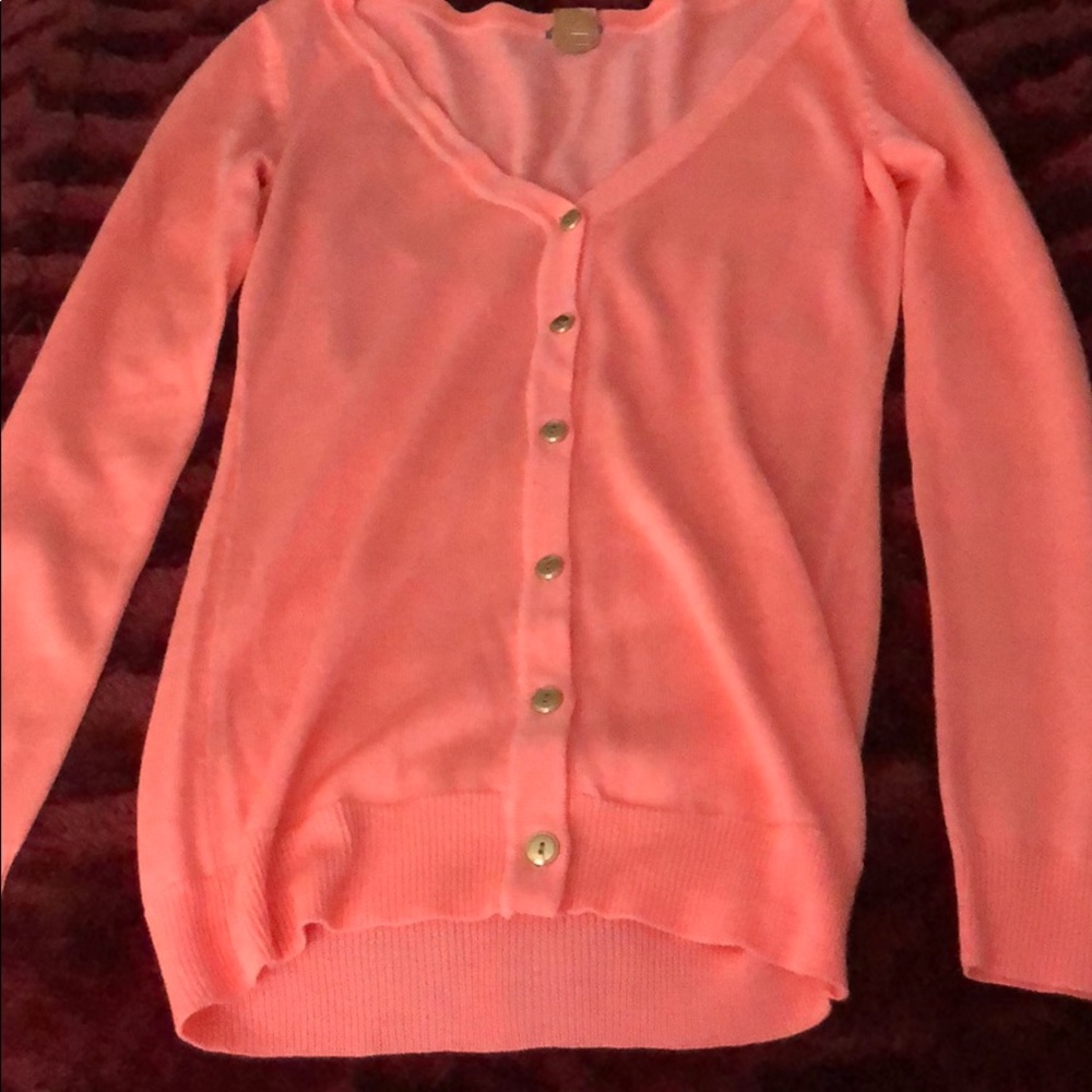 Hot pink cardigan